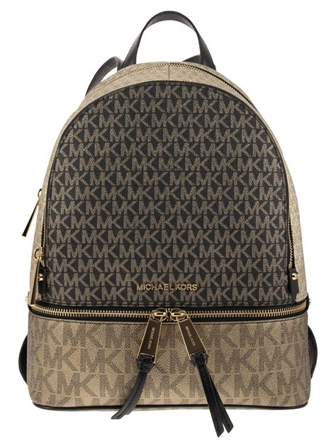 michael kors rhea medium backpack black paisley|Michael Kors signature backpack.